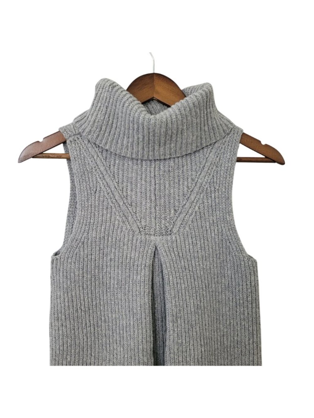 Anthropologie Angel Of The North Sleeveless Turtleneck Sweater Vest XS Gray - Picture 4 of 7